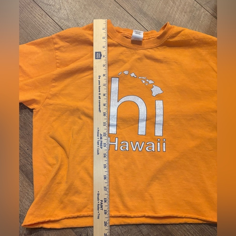 Vintage Hawaii Graphic Orange T-Shirt Women’s Medium Gildan - Picture 4 of 8